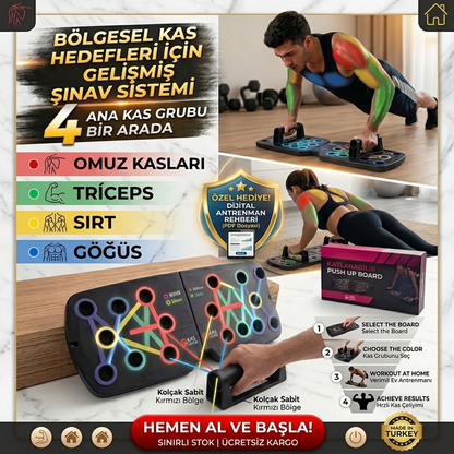 Pro-Push 4'ü 1 Arada Şınav Tahtası