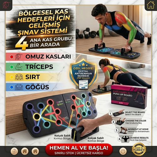 Pro-Push 4'ü 1 Arada Şınav Tahtası